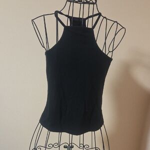Brandy Melville Black Fitted Sleeveless Tank Top SIZE S